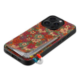 Flower Texture Wireless Charging Card Holder Case Suitable For iPhone 15 14 13 12 series