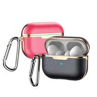 Luxury Plating PU Leather + Hard PC Shockproof Protective Cover For Apple AirPods Pro