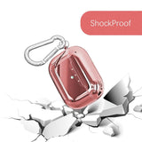Plating Litchi Grain Soft TPU Shockproof Earphones Cover For Apple Air Pods with Keychain