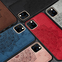 Magnetic Fabric Hard PC Silicone Frame Case For Apple iPhone 11 Pro Max