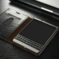 Leather Magnetic Stand Flip Card Cover For Blackberry Passport 2