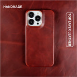 Oil Wax Leather Case For iPhone 14 13 12 series