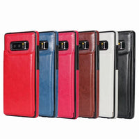 Samsung Galaxy Note 8 Leather Case With Card Holder Kickstand