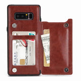 Samsung Galaxy Note 8 Leather Case With Card Holder Kickstand