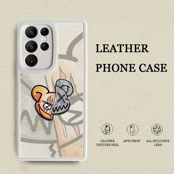 Unique Icon Leather Texture Soft TPU Case For Samsung Galaxy S23 S22 series