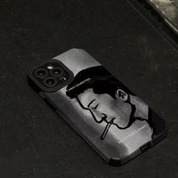 Man in Black Soft TPU Case For iPhone 14 13 12 series