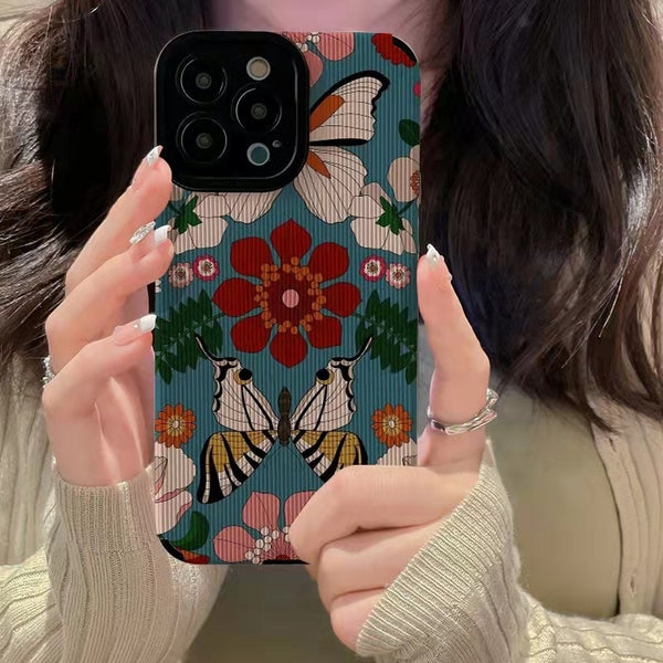 Flowers Butterfly Girly Soft TPU Case For iPhone 14 13 12 series