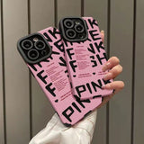 Black Pink Cool Soft TPU Case For iPhone 14 13 12 series