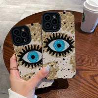 Glitter Eye Bling Soft TPU Case For iPhone 14 13 12 series