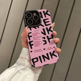 Black Pink Cool Soft TPU Case For iPhone 14 13 12 series