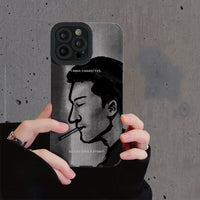 Man in Black Soft TPU Case For iPhone 14 13 12 series