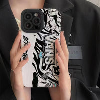 Sport Lover Vans Street Style Black White TPU Case ForiPhone 14 13 12 series