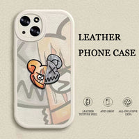 Cool Luxury Leather Soft TPU Case For iPhone 14 13 12 series