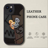 Cool Luxury Leather Soft TPU Case For iPhone 14 13 12 series