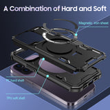 Magsafe Magnetic Stand Wireless Charging Hard PC Soft TPU Armor Case For iPhone 14 13 12 series