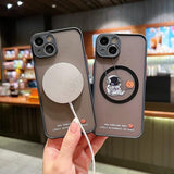Cute Astronaut Magsafe Magnetic Wireless Charging ShockProof Case For iPhone 14 13 12 series