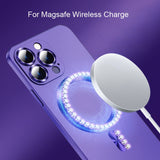 Magsafe Wireless Charge Plating Silicone Case for iPhone 14 13 12 series