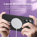 Magsafe Wireless Charger Leather Texture Case For iPhone 14 13 12 series