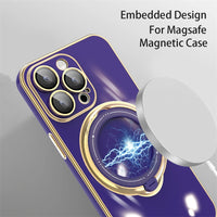 Magsafe Wireless Charging Magnetic Ring Bracket Soft Case For iPhone 14 13 12 series