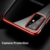 Luxury Laser Plating Soft Clear Shockproof Case For Samsung Galaxy S20 Series