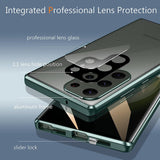 360° Metal Magnetic Full Surround With Screen Camera Tempering Glass Protection Case For Samsung Galaxy S23 S22 S21 Ultra Plus