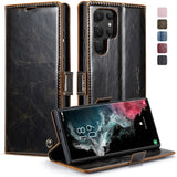 Shockproof Magnetic Leather Wallet Card Slot Case for Samsung Galaxy S23 S22 Ultra