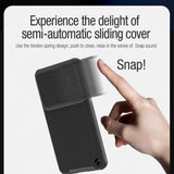 Nylon Fiber Weaving Slide Lens Case For Samsung S23 Ultra Plus