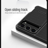 Nylon Fiber Weaving Slide Lens Case For Samsung S23 Ultra Plus