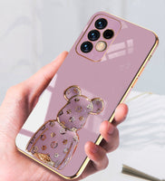 Black Pink BearBrick Soft TPU Case For Samsung Galaxy S23 S22 S21 Ultra Plus
