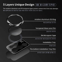 Camera Lens Protectors Metal Camera Ring Case Tempered Glass For Samsung Galaxy S23 S22 Ultra Plus