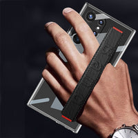 Shockproof Transparent Hard PC Soft TPU Case with Wristband For Samsung Galaxy S23 series