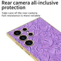 Luxury Fabric Electroplated TPU Soft Silicone Case For Samsung Galaxy S23 Ultra Plus