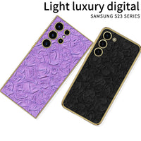 Luxury Fabric Electroplated TPU Soft Silicone Case For Samsung Galaxy S23 Ultra Plus