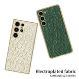 Luxury Fabric Electroplated TPU Soft Silicone Case For Samsung Galaxy S23 Ultra Plus