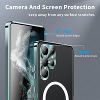 Luxury Metal Bezel Drop Resistant Magnetic Frosted Case For Samsung Galaxy S23 series