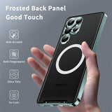 Luxury Metal Bezel Drop Resistant Magnetic Frosted Case For Samsung Galaxy S23 series