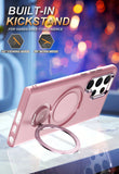 Magsafe Rotated Bracket Magnetic Wireless Charging Shockproof Matte Case for Samsung Galaxy S23 series