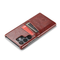 Retro PU Leather Card Slots Wallet Case For Galaxy S23 Ultra Plus