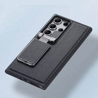 Business Leather Stand Holder Kickstand Camera Lens Flip Case For Samsung Galaxy S24 S23 Ultra Plus