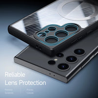 Flowing Line Matte Anti-fingerprint Magnetic PC+TPU Case For Samsung Galaxy S24 series