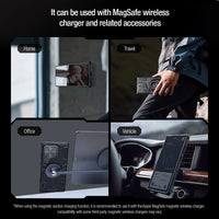 MagSafe Magnetic Charging Armor Case With Foldable Stand Camera Cover For Samsung Galaxy S24 Ultra