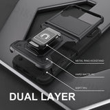 Military Grade Shockproof Heavy Duty Protective Armor Magnetic Kickstand Ring Case For Samsung Galaxy Z Flip 4 3