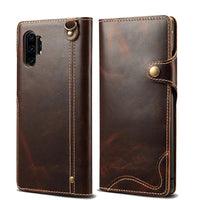 Genuine Leather Wallet Protect Flip Shockproof Case for Samsung Galaxy S9 S10 Plus Note 9 10 Plus