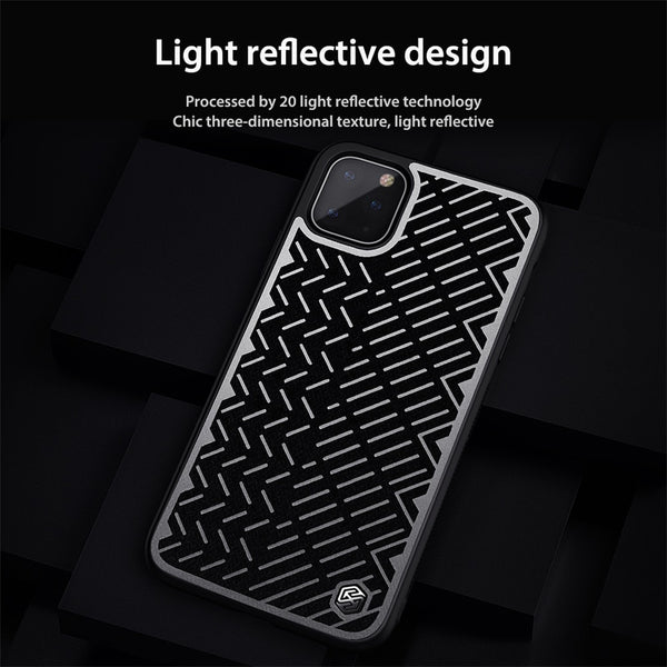 Herringbone Light Reflective Waterproof Back Case for iPhone 11 Pro Max