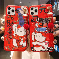 Lucky Cat Maneki Neko back cover For iPhone 11 11 Pro Max