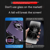 360° Full Screen Lens Metal Magnetic Magsafe Cases Aluminum Alloy HD Glass Case For iPhone 14 13 12 series