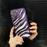 Hollow Heat Dissipation 3D Matte Striped Case for iPhone 14 13 12 series