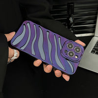 Hollow Heat Dissipation 3D Matte Striped Case for iPhone 14 13 12 series