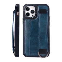 PU Leather Wrist Strap Card Pocket Wallet Case for iPhone 14 13 12 series