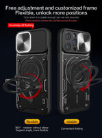 Luxury Magnetic Rotate Ring Bracket Holder Camera Slide Shockproof Case For iPhone 14 13 12 series